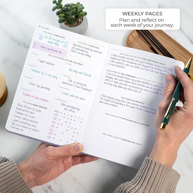 Clever Fox Wellness Planner Premium – Daily Lifestyle Journal to Support Health, Nutrition & Exercise – Healthy Living Journal with Meal, Exercise & Habit Trackers – Lasts 3 Months (Lavender)