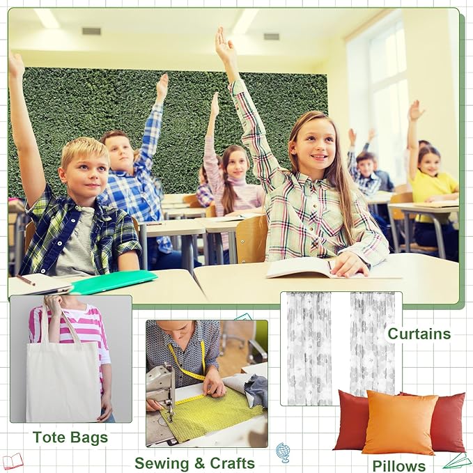 Mindsoft Bulletin Board Paper 48'' x 107'' Class Boards for Classroom Bulletin Boards Everyone is Welcome Classroom Board Decor Pillows Curtains Crafts(Greenery,1 Pc)