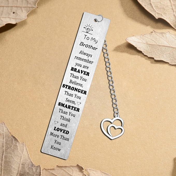 Big Brother Bookmark Gifts for Brother & Sister - Christmas & Birthday Gift for Men & Women