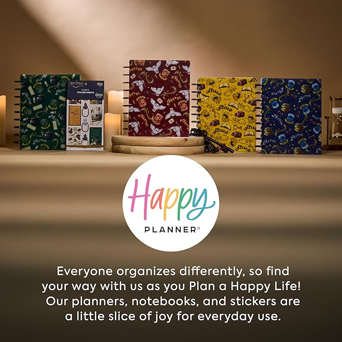 Happy Planner Harry Potter Disc-Bound 12-Month January–December 2026 Planner, Classic Size, Vertical Layout, Gryffindor Magic
