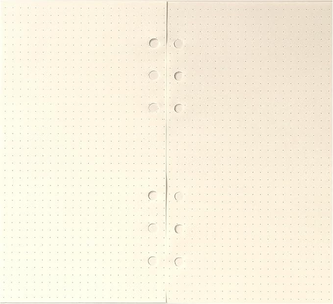 Zelten Refills/Loose Leaves for A6 Cover Ring Binder/Personal Organizer/Planner(A6 6 Holes, Dotted)