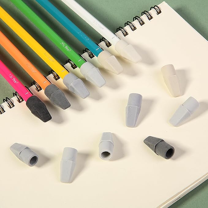 Mr. Pen- Pencil Erasers Toppers, 120 Pack, Colorful, Latex Free, No Smudge, Mr Pen Erasers for Pencils