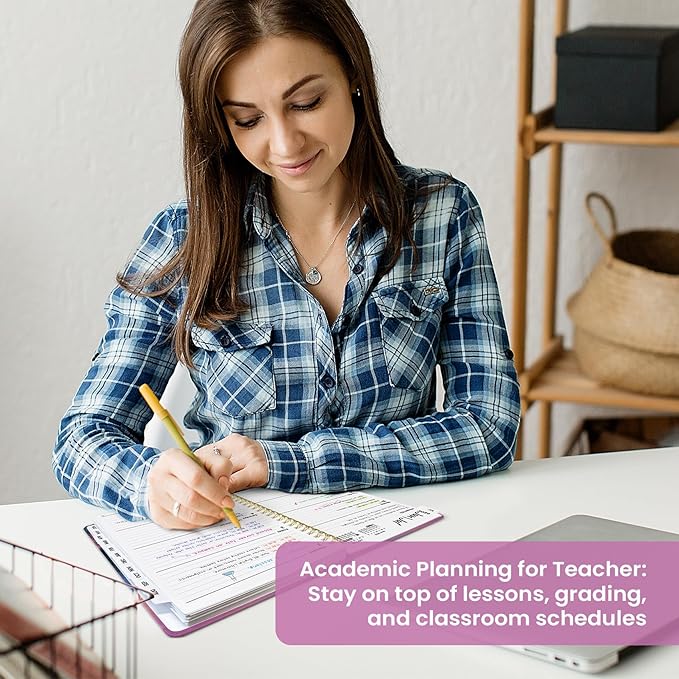 Planner 2026-2027, Academic Year Monthly and Weekly Calendar Planner, Jul 2026 - Jun 2027, Hardcover Teacher Student Planning Agenda book with Tabs, Perfect for School Office Supplies, 6.3" x 8.5" - Twilight Bloom