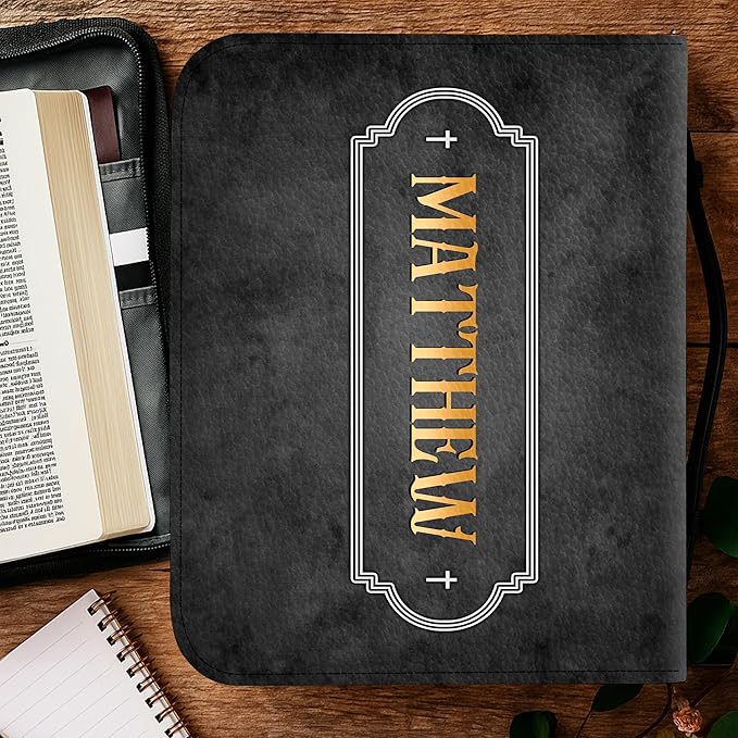 Personalized Man of God Bible Cover, God Says I Am Bible Case PU Leather, Bible Holder Handle Zipper, Faith Scripture with Name Case Bag, Religious Gifts for Church Christians Women Men (GOD-03)