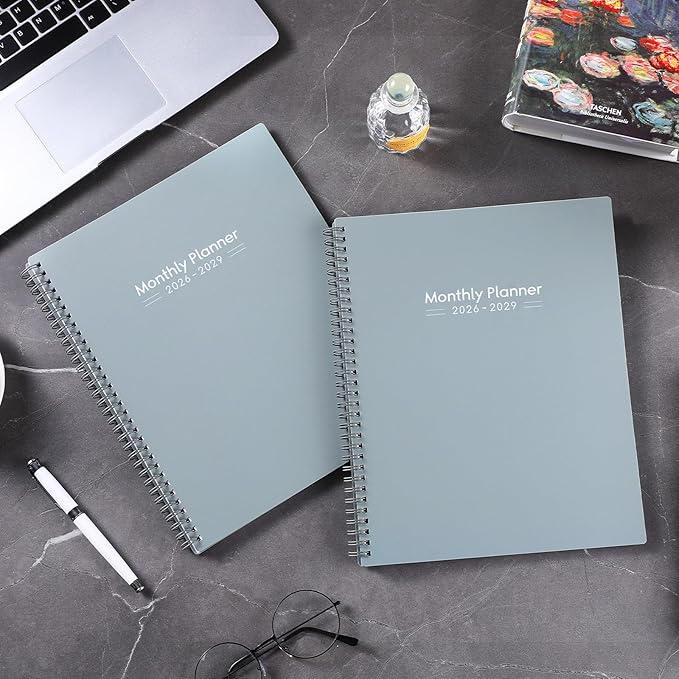 2026-2029 Monthly Planner/Calendar - 3 Year Planner 2026-2029, July 2026 - June 2029(36 Months), 9" x 11", 3 Year Calendar 2026-2027 Monthly Planner with Tabs & Pockets, Great for Long-Term Planning - Grey
