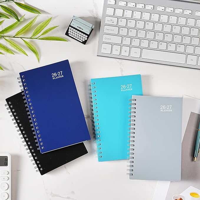 2026-2027 Pocket Calendar/Planner - Weekly & Monthly Pocket Planner for Purse, Jul. 2026 - Jun. 2027, 6.8" x 4.1", Strong Twin - Wire Binding, Plastic Cover