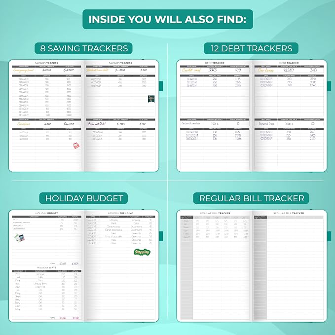 Clever Fox Budget Planner - Expense Tracker Notebook. Monthly Budgeting Organizer, Finance Logbook & Accounts Book, Bill Tracker, A5 (Aquamarine)