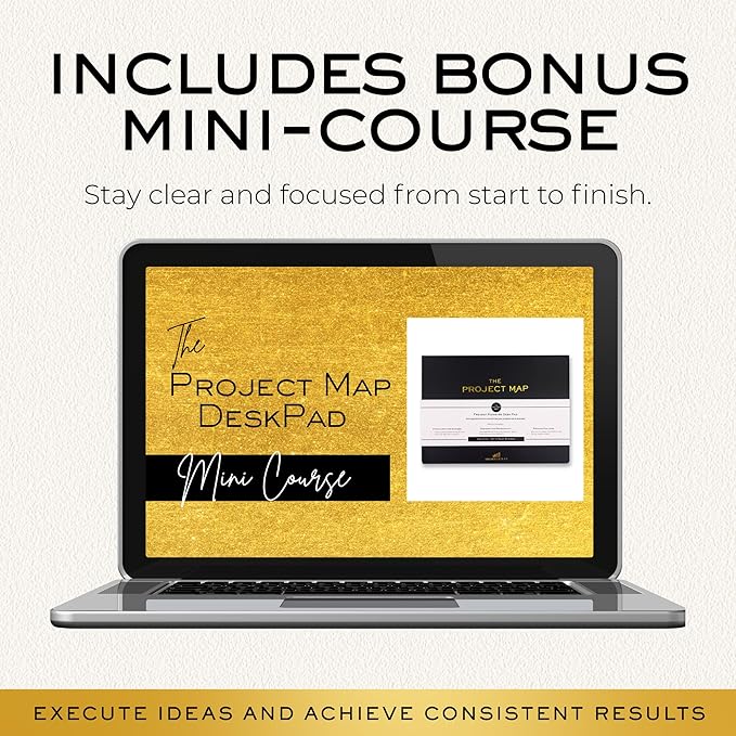 Map Desk Pad Project Notebook - One-Page Project Planner for Business Owners to Stay Focused, Project Management, and Achieve Results with a Success Mindset