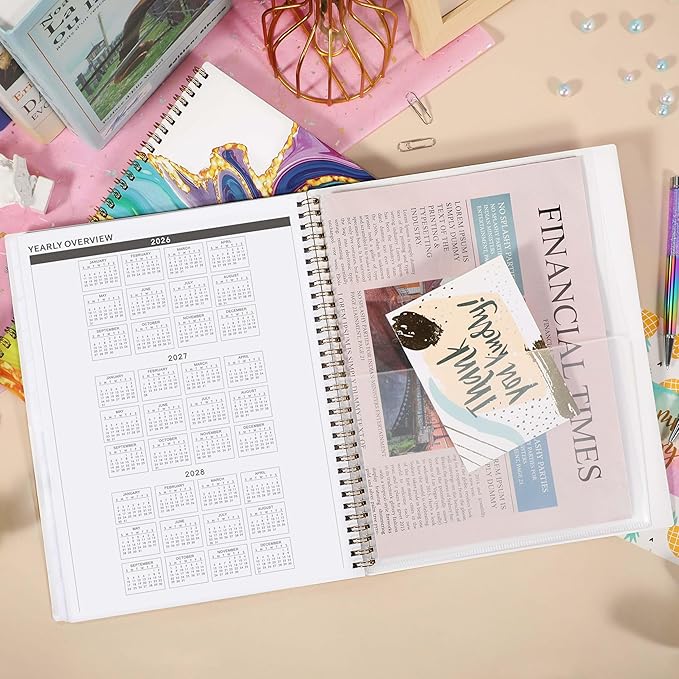 2026-2027 Monthly Planner/Calendar - 2 Year Monthly Planner/Calendar 2026-2027, 9" x 11", Jan. 2026 - Dec. 2027, Tabs, Back Pocket, Holidays - Boost Your Productivity
