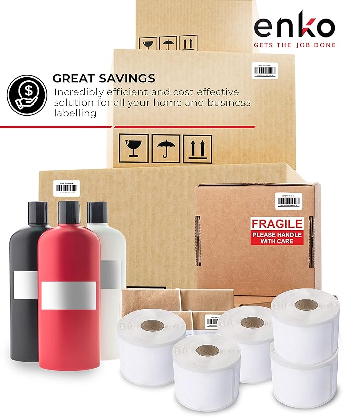 enKo (96 Rolls, 21,120 Labels) Address & Shipping Labels 30323 Compatible for Dymo LabelWriter (2-1/8 x 4")