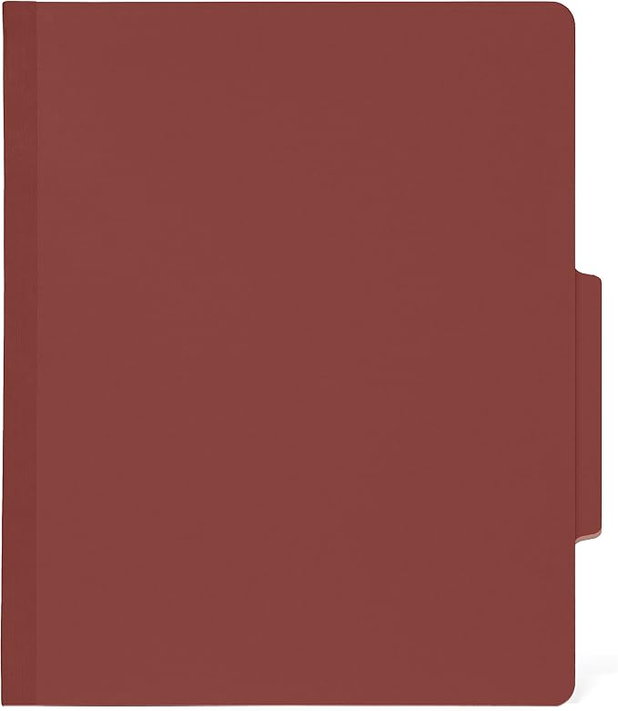 10 Red Classification Folders - 2 Divider - 2 Inch Expansions - Durable 2 Prongs Designed to Organize Standard Medical Files, Law Client Files, Office Reports - Letter Size, Red, 10 Pack
