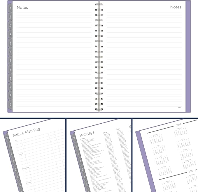 Mead Planner 2026-2027 Weekly & Monthly Academic 15-Month April-June, 8.5" x 11", Lilac (CAW62019)