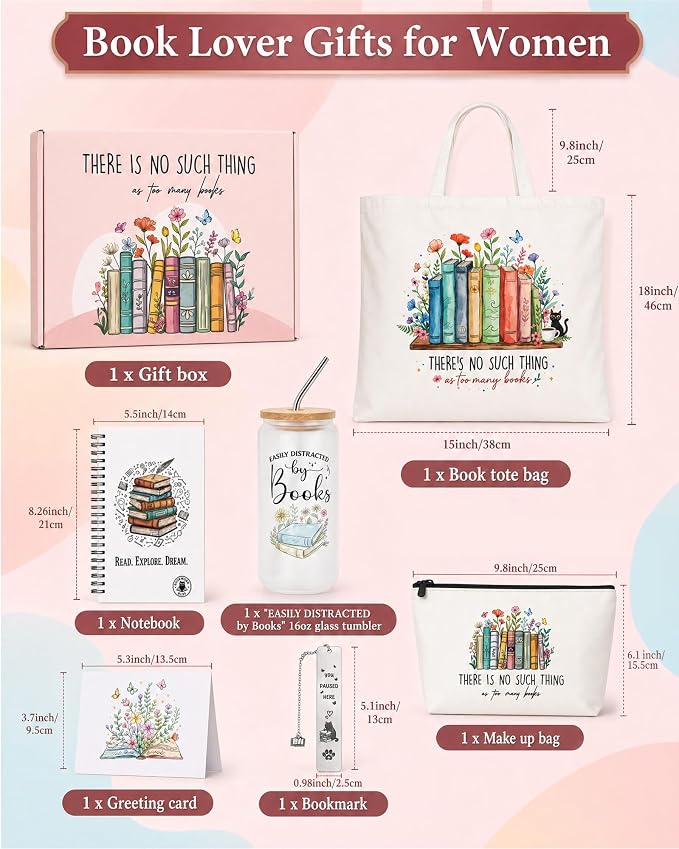 JORA Bookish Gifts for Readers: A Ready-to-Gift Designed for Book Lover | Perfect Book Club Merch, Reading Accessories & Reader Gifts for Librarian or Bookworm