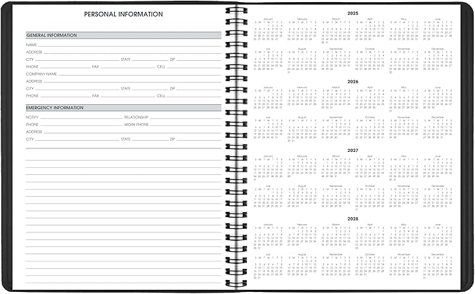 AT-A-GLANCE 2026 Appointment Book Planner, Daily, 8-1/2" x 11", Large, 24-Hour, Black (702140526)