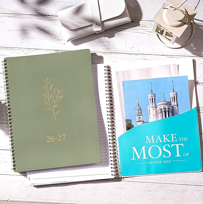 Planner 2026-2027 - 2026-2027 Academic Planner Weekly and Monthly with Tabs, 9’’ × 11’’, JULY 2026 - JUNE 2027, Hardcover, 12 Monthly Tabs, Premium Paper, Twin-wire Binding, Inner Pocket