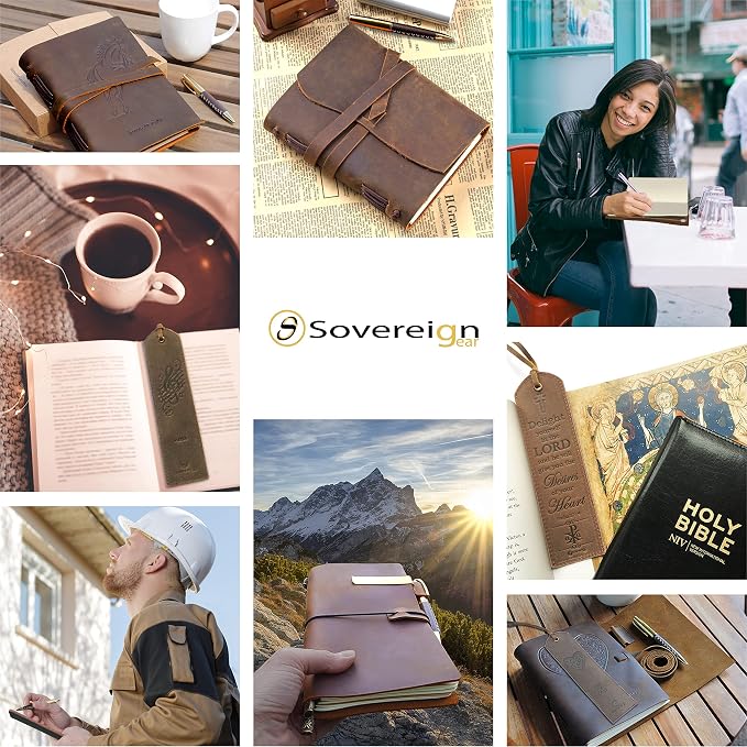 Leather Bible Bookmarks - 2 Leather Christian Bookmarks with Inspirational Bible Verse | Luke 1: 45 Blessed is She | Perfect Religious Book Marker Gifts for Men, Women, Readers and Friends