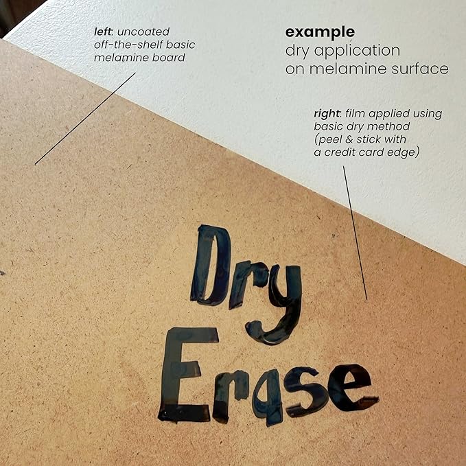 Clear Dry Erase Film, Large, 50" Wide x 100' Long, Peel & Stick, 3 mil, Whiteboard, Walls & Furniture, Smooth Finish, Dry & Wet Erase, Strata Films