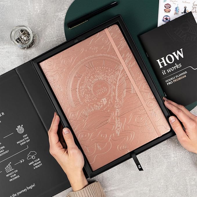 Legend Planner PRO Premium – Large Undated Weekly, Monthly & Budget Planner with Habit Tracker – Life Organizer for Time & Task Management, Goal Setting & Productivity – A4 Size (Rose Gold, New Cover)