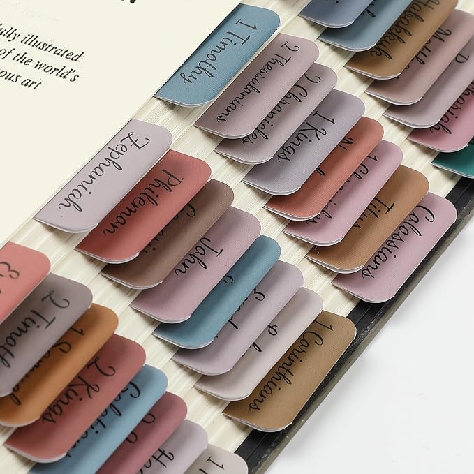 Mr. Pen- Bible Tabs, 75 Tabs, Vintage, Laminated Bible Tabs for Women and Men, Bible Tabs for Study Bible, Bible Index Tabs, Bible Book Tabs, Bible Labels Tabs, Mr Pen Bible Tabs