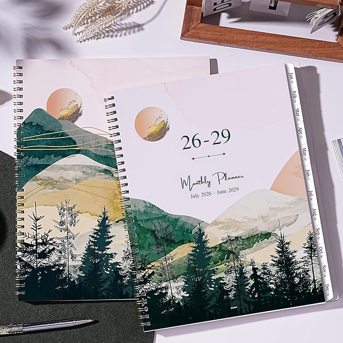2026-2029 Monthly Calendar Planner - 9" × 11", Large 3 Year Monthly Planner, JUL. 2026 - JUN. 2029, Large Calendar with Tab, Premium Paper, Back Pockets, Sturdy Cover