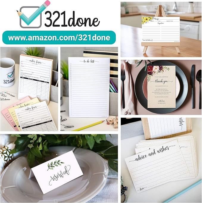 321Done Daily Schedule Planning Notepad - 5.5x8.5 Hourly Appointment Daily Planner To Do Checklist, 50 Sheets Tear-Off Note Pad - Made in USA