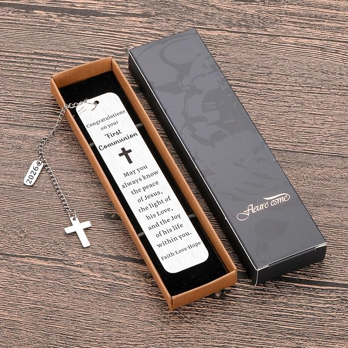 First Communion Gifts for Girls Boys Baptism Catholic Confirmation Gifts for Teens Boys Girls Kids 1st Holy Communion Gifts Christian Religious Bible Verse Gifts for Goddaughter Godson Women Men Faith