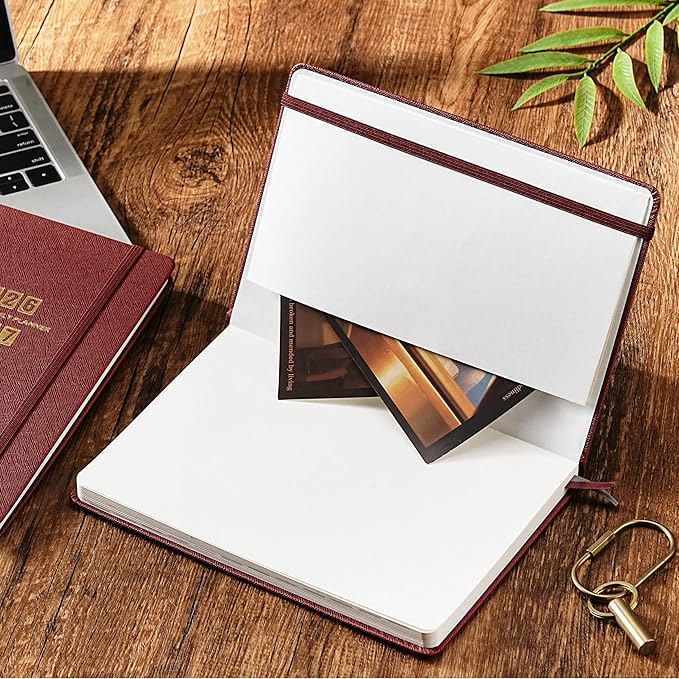 Planner 2026-2027 - Jul. 2026 - Jun. 2027, Academic Planner 2026-2027, Leather Planners Weekly and Monthly, 6.3" x 8.4", Hardcover with Back Pocket + Thick Paper + Twin-Wire Binding - Wine Red