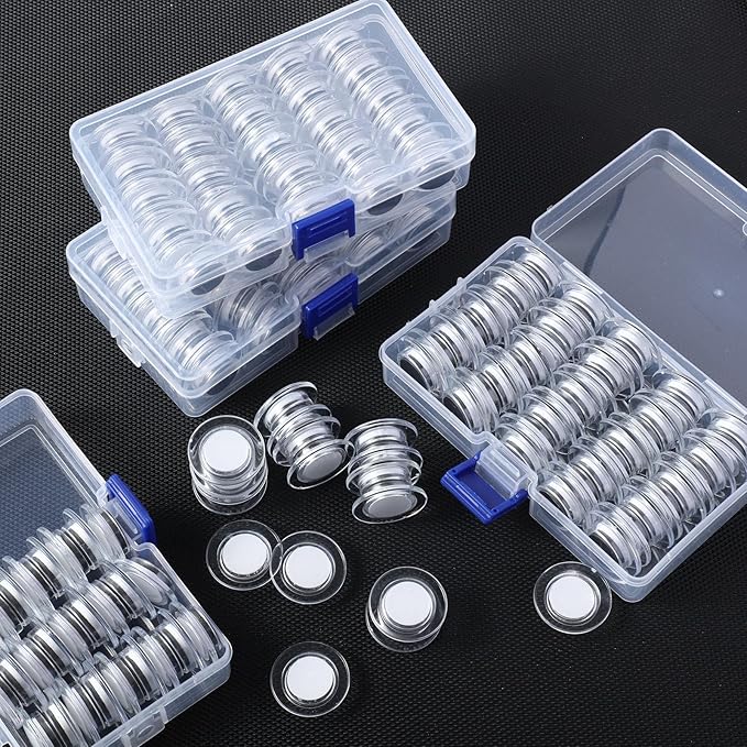 Outus 225 Pieces Clear Round Whiteboard Magnets 3 cm Refrigerator Magnets Dry Board Mini Fridge Teacher Supplies for Home Offices