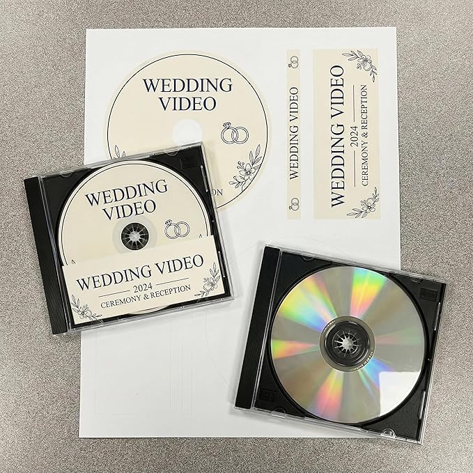 CD/DVD Label Full Face|Qty 1000 Disc, 2000 Spine|250 Sheets Total|Permanent White Matte|Inkjet & Laser Compatible|Easy Peel Adhesive|Memorex Full Face Compatible|Made in USA|Blank Label