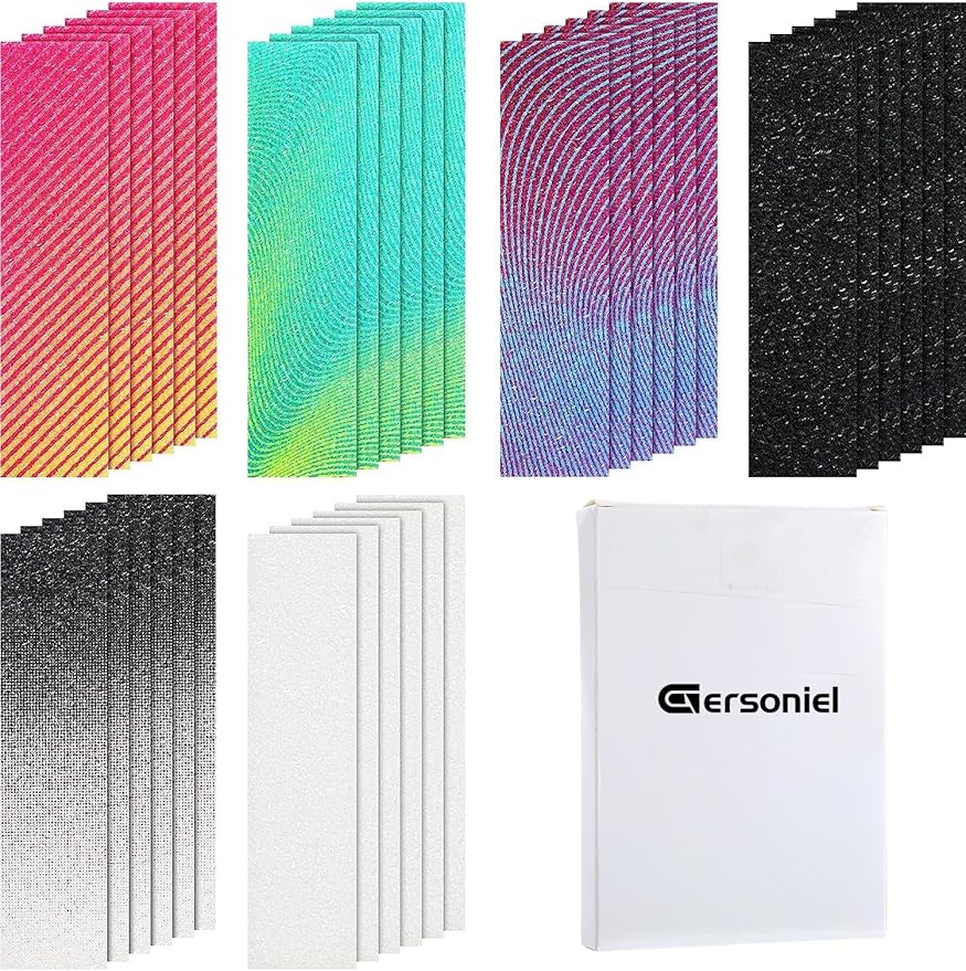 Gersoniel 36 Pcs Anxiety Sensory Stickers Strips Adhesive Textured Mental Health Calm Stickers Mindfulness Fidget Decals Stress Anxiety Relief Items for Therapy Office Desk(Gradient Style)