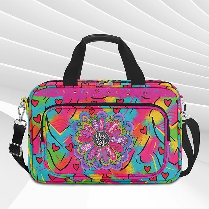Large Bible Cover for Women,Bible Carrying Case,Bible Bag for Girl Kid,Bible Holder Organizer,With God Says You Are,Bible Study Supplie Kit With Highlighters,Tabs,Pens,Christian Gifts - Tie Dye Hearts