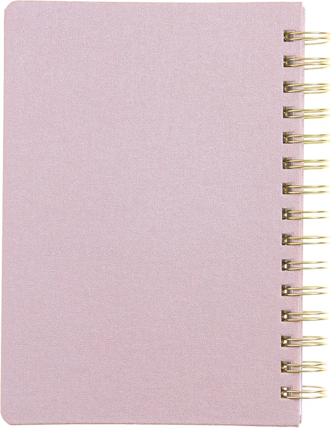 russell+hazel 2025 Planner, 5 7/8" x 8 1/4" Blush Bookcloth, July 2025-June 2026, Weekly Planner 2025 with 3 Bonus Months, 1-Count