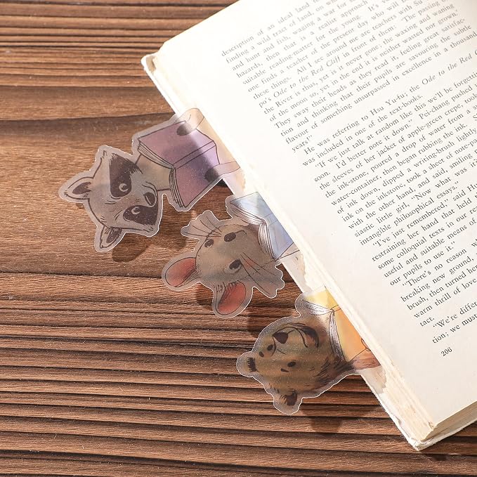 Cute Animals Bookmark Gifts - 8 Pcs Cartoon Koalas Cats Dog Bookmarks for Women Students Book Lovers Funny Page Markers Home Reading Accessories Bookish Gift for Birthday Christmas