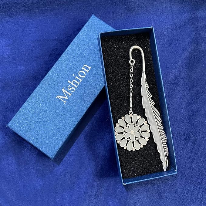 Luminous Bookmark, Retro Glow in The Dark Reading Bookmarks for Women Men Lovers,Book Markers with Pendant Holiday Gifts