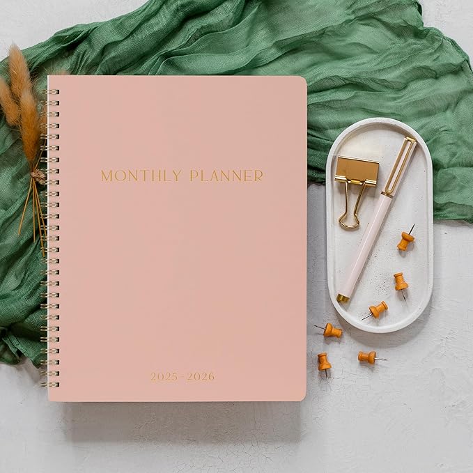 Beautiful 2025-2026 Monthly Planner and Calendar Book - Aesthetic To Do List Notebook For Women to Easily Organize Your Tasks and Boost Productivity - Runs From April 2025 Until December 2026