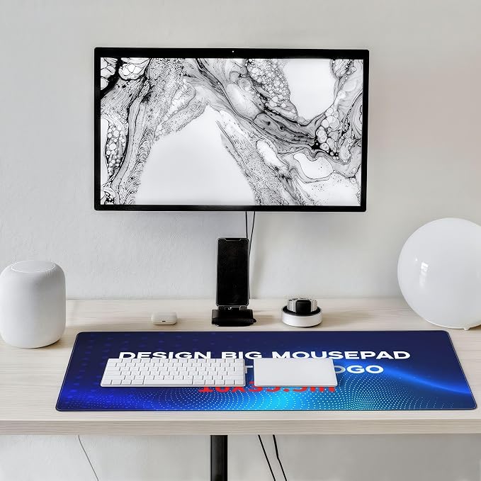 Custom 16" X 35.5" Playmat with Photo Logo Text, Personalized Big Mouse Pad, Mouse Pad Custom for Desk, Gift for Men Dad Boyfriend Husband on Birthday Christmas Anniverary