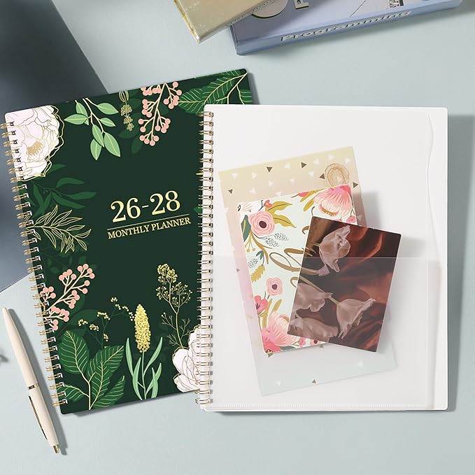 2026-2028 Monthly Planner - 2 Year Monthly Planner/Calendar 2026-2028, July 2026 - June 2028, 11" x 9", 24 Monthly Planner with Tabs, Back Pocket, Holidays, Twin-Wire Binding, Note Pages