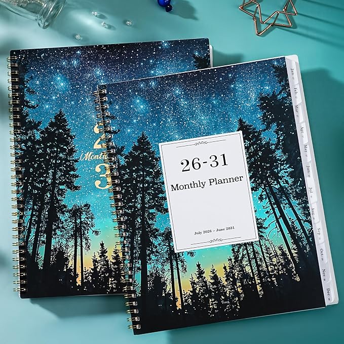 Monthly Planner 2026-2031 – July 2026 - June 2031, 9"x11", 5 Year Calendar 2026-2031 Monthly Planner with Double-Side Pockets & Notes Pages, 60 Months Tabs, Perfect for Work, School & Family Planning