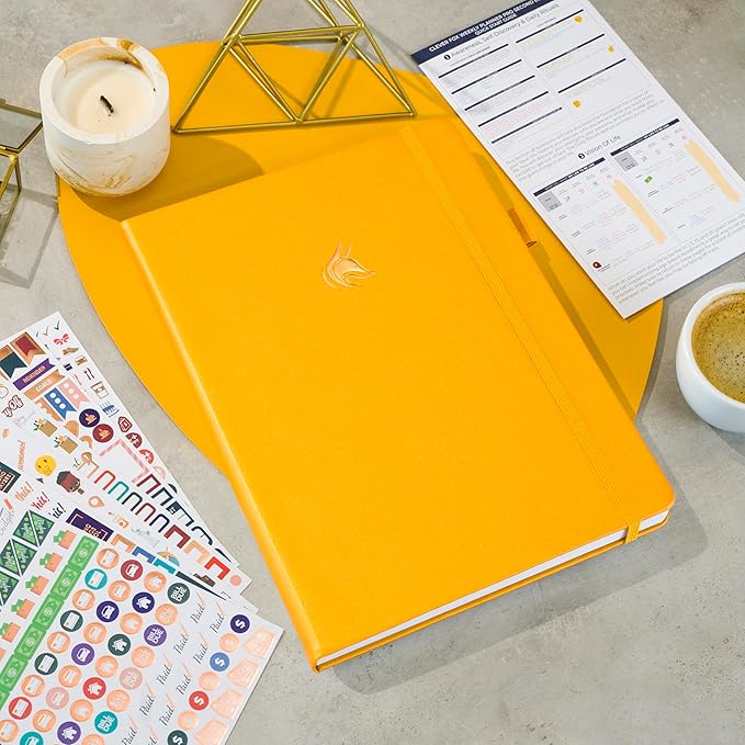 Clever Fox Planner PRO 2nd Edition – Undated Weekly Agenda Planner for Setting Goals, Tasks & Time Management – Life Organizer with To-do Lists & Habit Trackers – Large, 8.5x11″ (Amber Yellow)