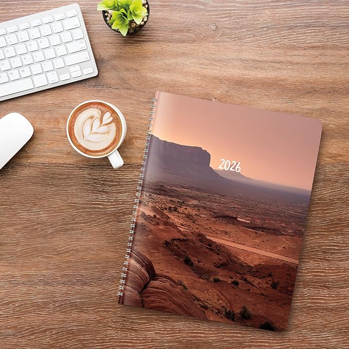 Brownline® 2026 Essential Monthly Planner, 14 Months, December 2025 to January 2027, Twin-Wire Binding, 8.875" x 7.125", Canyon (CB1200G.04-26)