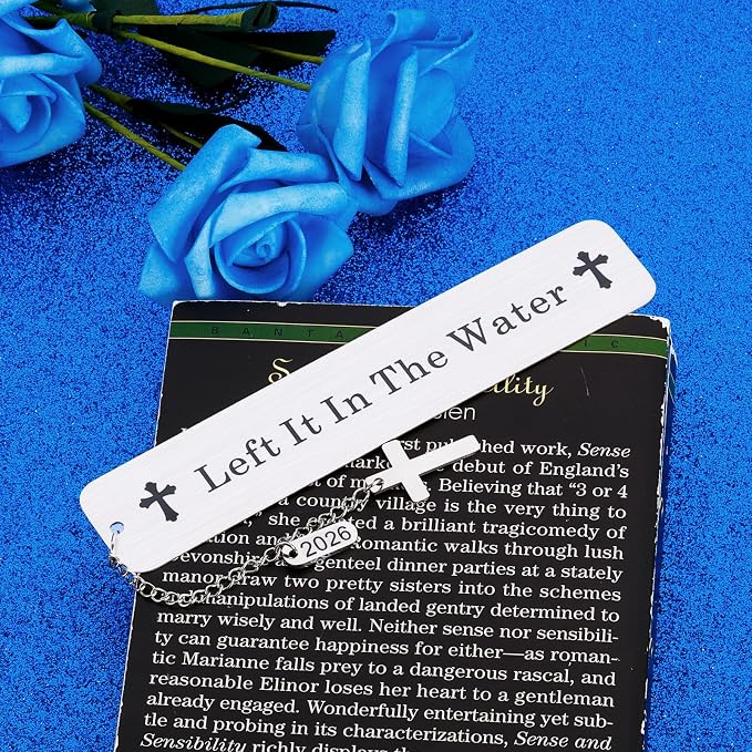 Baptism Gifts for Boys Girl 2026 Adult Baptism Gifts for Women Men Christian Bookmarks for Women Teen Boys Girls Goddaughter Godson Christening Gift for Son Fist Communion Confirmation Gifts for Girls