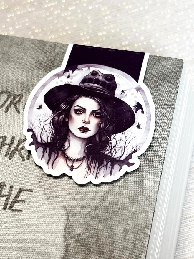 creates Magnetic Bookmark For Reading Journals Planners Scrapbooking Office Supplies Cute And Funny Bookmark For Bookworms Matte Laminate Double Sided Handmade (Gothic Vibes)