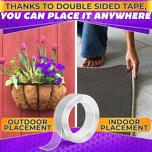 Heavy Duty Double Sided Tape – Clear Two Sided Tape Heavy Duty 9.84 Ft × 1.2" Wide – Weather Resistant Adhesive for Plastic, Wood, Glass, Metal & Marble, Suitable for Arts, Crafts & Gift Wrapping