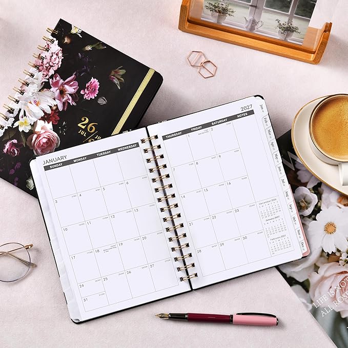 2026-2029 Monthly Planner/Calendar - 3 Year Monthly Planner 2026-2028, JULY. 2026 - JUNE. 2029, 6.3" × 8.4", 3 Year Calendar with Tab, Back Pocket, Twin-Wire Binding, Premium Paper, Note Pages