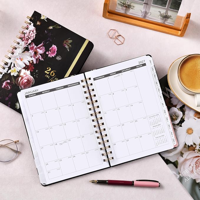 2026-2029 Monthly Planner/Calendar - 3 Year Monthly Planner 2026-2028, JULY. 2026 - JUNE. 2029, 6.3" × 8.4", 3 Year Calendar with Tab, Back Pocket, Twin-Wire Binding, Premium Paper, Note Pages
