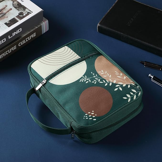 Mr. Pen- Bible Cover Case, Carrying Book Case with Durable Handle and Zippered Pocket, Bible Protective Church Bag for Men & Women, Christian Gifts, Dark Green