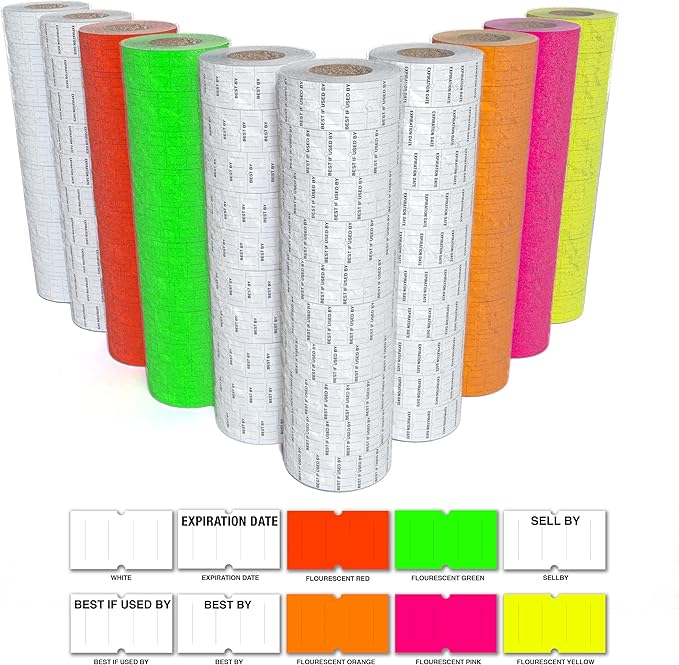 Labels to fit: Motex MX5500, Towa GS Series,Halmark Model H, Kenco 18-8,000 Labels by Kenco (8 Sleeve Mix N Match)