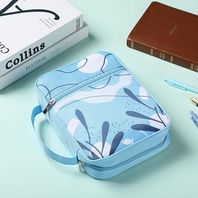 Mr. Pen- Bible Cover Case, Carrying Book Case with Durable Handle and Zippered Pocket, Bible Protective Church Bag for Men & Women, Christian Gifts, Marine Dream