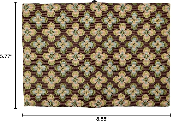 BLBMH 5.5x8.5 Fabric Bible Cover Non-Stretch | Built-in Bookmark | Handmade Washable Book Sleeve for Paperback Journal Privacy Reading Gift for Women - Vintage Flowers