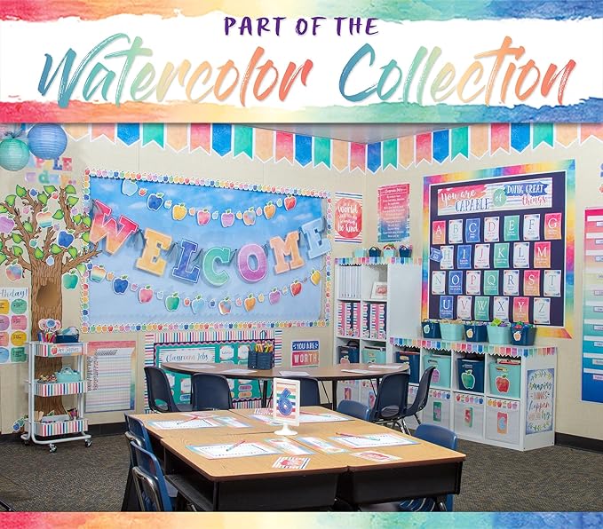 Teacher Created Resources Watercolor Name Tags/Labels - Multi-Pack